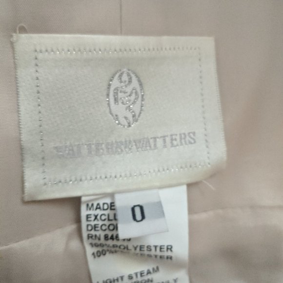 Breathtaking Blush Pink Ivory Watters & Watters Ball Gown Size 0 - Picture 4 of 4